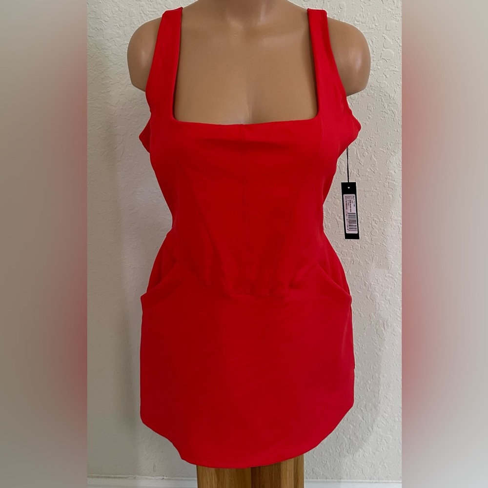 Ta3 Seamed Squarey snatched Swim Dress 2x short torso NWT - Picture 9 of 14